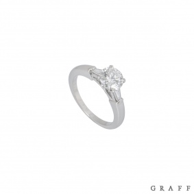 Graff Platinum Diamond Ring 1.13ct G/VS2